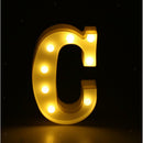 White Large Plastic Marquee Freestanding Alphabet LED Light UP Letters C