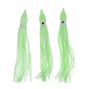 3xHoochie Squid Skirts Octopus Trolling Fishing Lures Glow in the Dark Baits