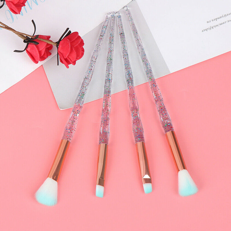 10PCS Diamond Eyeshadow Eyebrow Blending Brush Set Eye Make-up Brush~S