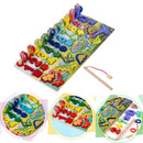Wooden Blocks Puzzle Board Set Counting Number Math Shape Sorter Learning &