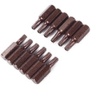 12Pcs 25mm 1/4" Hex Shank Magnetic T20 Torx Security Screwdriver Bits With M9B2
