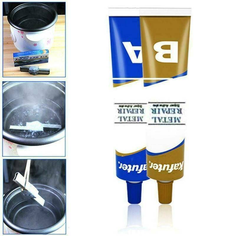 Industrial Heat Resistance Cold Weld Metal Repair Paste Adhesive A&B Gel 50G.