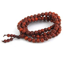 8mm Tibetan 108 Sandalwood Buddhist Prayer Beads Mala Cuff Bracelet Necklace