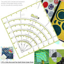 8 inch Arcs Fan Quilt Circle Cutter Ruler Patchwork Ruler Sewing Craft Tools Gw