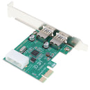 2 Port 5 Gbps Speed PCI-E To USB 3.0 HUB PCI  Expansion Card Adapter