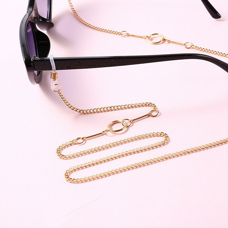 Non-slip Reading Glasses Chain Women Metal Ring Sunglasses Casual Punk Chain Kw