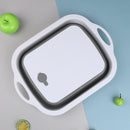 Multifunction Collapsible Cutting Board Dish Tub 3In1 Folding Sink Drain Bas Hn