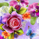 5D DIY Full Round Drill Diamond Painting Cross Stitch Embroidery (Flower01)