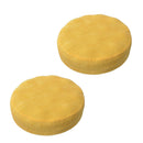 2Pcs Elastic Winter Plush Round Chair Seat Cover Removable ~Yellow_33cm Dia