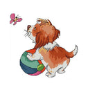 Dog DIY Stamped Cross Stitch Kit Printed Pattern Without Frame 11CT 27x27cm
