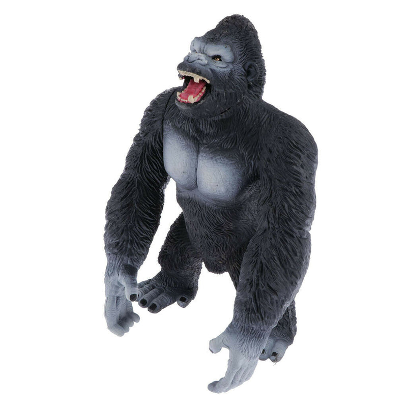 Realistic Large Sitting Gorilla, Wild Zoo Plastic Animals Learning Educational