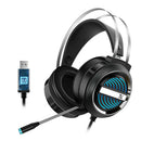 X9 Wired USB Gaming Headset 7.1 with Mic 7 LED Light for  PC Laptop Black