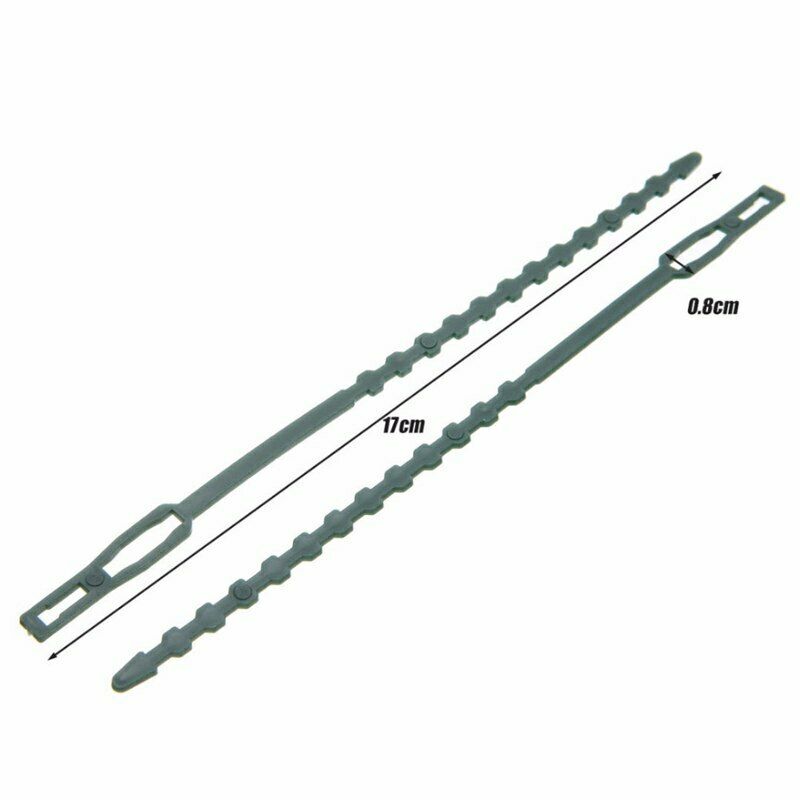 50pcs/lot Adjustable Plastic Plant Cable Ties Reusable Cable Ties for Garde