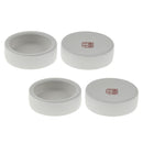4Pcs Ceramics Reptile Rock Food and Water Dish (White 6.7x2cm)