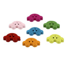 Pack of 50 Mixed Colours Car Shape 2 holes Wooden Buttons X4V8