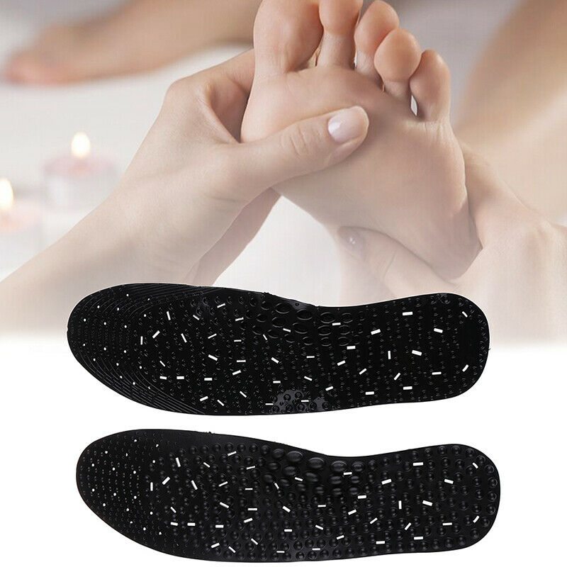 1 Pair Massage Insoles Negative Ion Acupressure Feet Care Protector Breathab_ Ew
