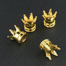 4x Car Golden Crown Tyre Tire Wheel Valve Stems Air Dust Cover Caps For  LLB