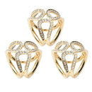 Pack Of 3 Fashion Elegant Crystal 3- Scarf Buckle Brooch Scarf
