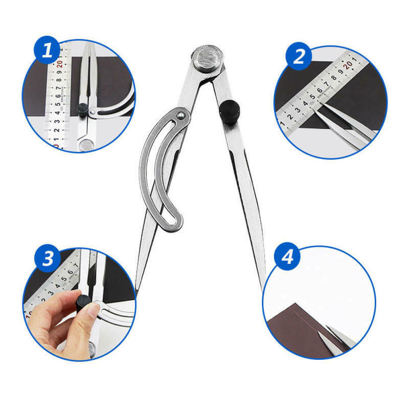 13BC Carbon Steel Spacing Gauge Compasses Spacing Compass Portable Scriber YUL