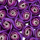 24 Pcs Purple Scented Bath Soap Rose Petal in Heart Box