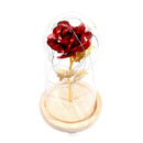 20LED Night Lights Rose Glass Dome Copper Wire String Lights (Dark Red)
