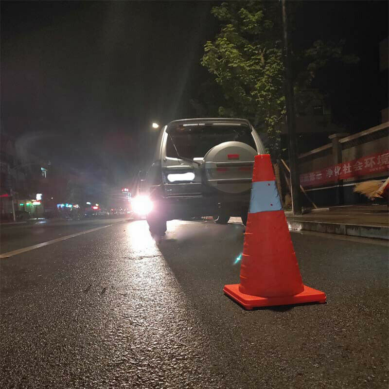Reflective Cone 60Cm Warning Reflective Cone Traffic Movement Retractable C F6O7