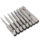 8Pcs Magnetic Hexagon Screwdriver Bit S2 Steel 1/4 Inch Hex Shank Screw Dri