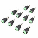 10pcs 5.5mm x 2.5mm CCTV camera DC Power Male Jack Connectors RI VGCANMCA TOCA