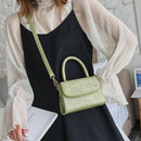 Crocodile Lady Handbags Fashion Simple Shoulder Bag Retro Diagonal Small Sq