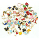 60Pcs/Set Enamel Mixed Animal Fruit Charms Pendant DIY Necklace Jewelry Maki-OZ