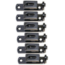 Set of 6 Black Electric Guitar Accs Single Individual Bridge Saddles Screws