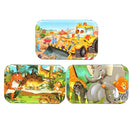 3Set Kids Wooden Jigsaw Puzzles 60Pcs in a Box for Toddlers 3 Years