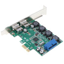 4 Ports PCI-E USB 3.0 Express Card, Mini PCI Express 3.0 Hub Controller Adapter