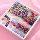 870Pcs Candy Color Kids Girls Hair Clips Rope Ponytail Holder Hair Accessories