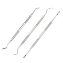 5pcs Stainless Steel Dental Hygiene Kit Tooth Scraper Probe Tweezers Tool
