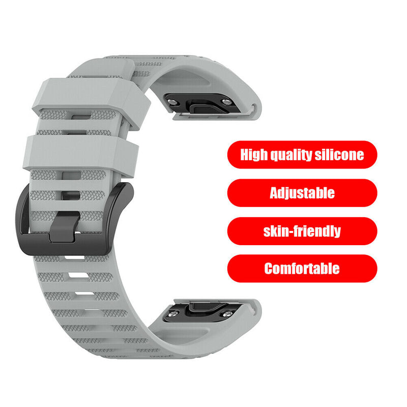 Silicone Strap Band for Garmin Fenix 6X 6X Pro 5X 5X Plus 3 HR 26mm Bracelet