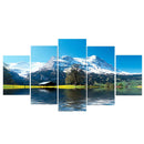 5 Panels HD Modern Art Oil Landscape Painting Canvas Print Wall Picture