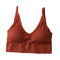 2PCS Fashion V Neck Padded Bralette Beach Comfort Bra Crop Top