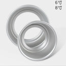 2x Round Hollow Chiffon Cake Mold Angel Food Cake Pan w/ Removable Bottom 6"