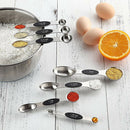 Chef Magnetic Measuring Spoons Set, Dual Sided, Stainless Steel, Fits in Sp I6M1