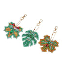 3pcs DIY Full Drill Special Shaped Diamond Painting Women Bag Key Chains