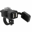 Waterproof Dual USB 12V Motorcycle Bike Handlebar Charger Socket w/ Switch&S Hn