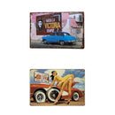 2pcs Tin Sign Wall Decor Metal Bar Plaque Pub Poster Home Kitchen Tavern Car