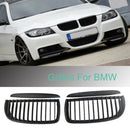 Black Front Kidney Grill Grilles For Bmw 05-08 Sedan Wagon E90 E91 320I-335