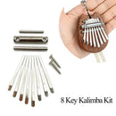 Thumb Piano Kalimba Bridge Saddle with Screws 8 Key Set DIY Spare Parts Key of