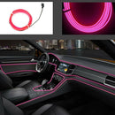 6.5FT LED Car Interior Decor Atmosphere Wire Strip Pink Light Lamps Accessories