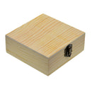 2 Pieces Unfinished Wood Jewelry Box Organizer Storage Case DIY 12x12x5cm
