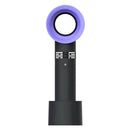 USB Mini Handheld Bladeless Fan No Leaf Handy Fan Small Cooling Fan (Black) A