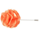Men's Suit Boutonniere Lapel Pin Flower Brooch (Orange) J5X5