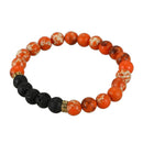 Unisex Lava Stone Elastic Beaded Bracelet Healing Energy Stretch Oil Diffus